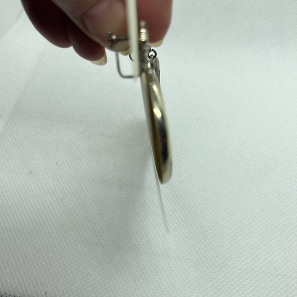 VINTAGE EARRINGS STERLING SILVER SCREW-BACK POST WESTERN BRONCO DESIGN EAR RINGS - Picture 8 of 9